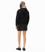Hooded Cowl Neck Black Sweatshirt
