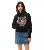 Tiger Black Hooded Sweatshirt
