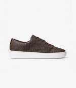Keaton Lace Up Brown Logo Sneaker