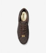 Keaton Lace Up Brown Logo Sneaker