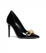 Scarlett Black Leather Pump