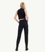 Logo-print Cropped Black Tank Top