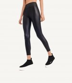 Faux Leather High Waist Black Tight