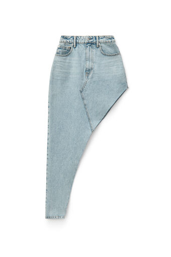 ALEXANDER WANG RUNWAY ASYMETRICAL SKIRT - PEBBLE BLEACH