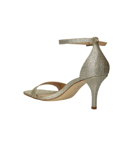 Jaida Pale Gold Glitter Heeled Sandal