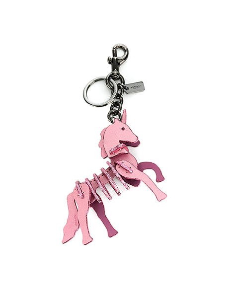 COACH SMLL UNI PZZL BC ; BK/PRI KEY HOLDER