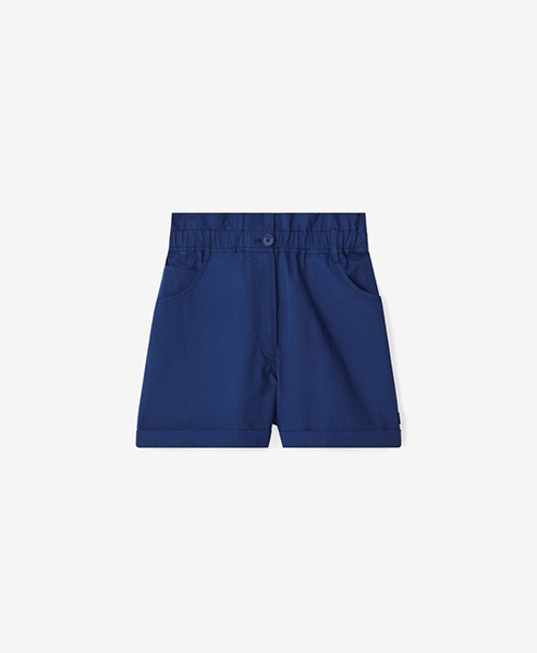 High Waist Elastic Navy Short