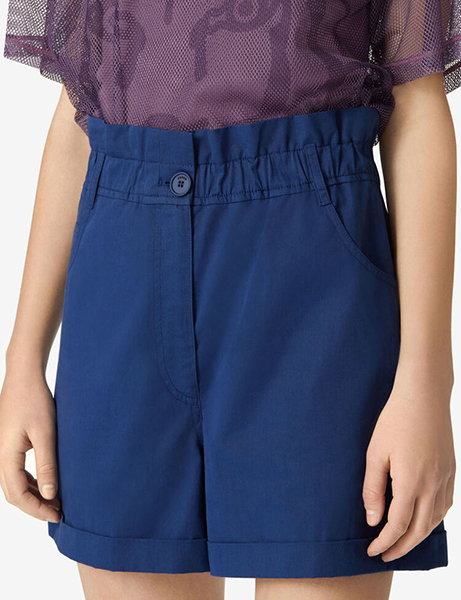 High Waist Elastic Navy Short