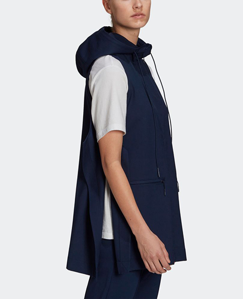Stretch Navy Hooded Vest