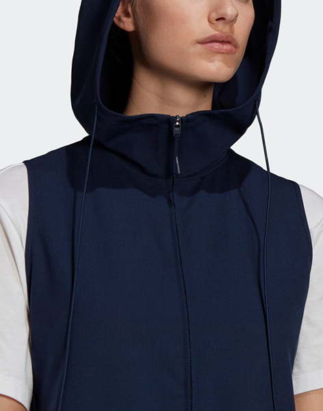 Stretch Navy Hooded Vest