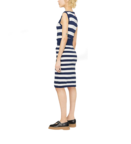 Nautical Stripes Midi Skirt