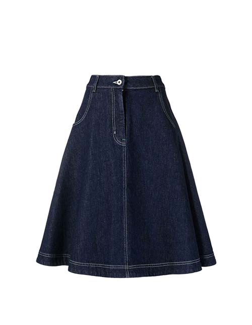 Denim A Line Skirt