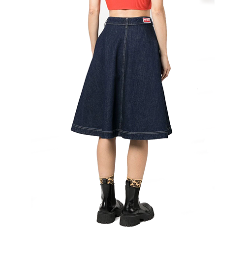 Denim A Line Skirt