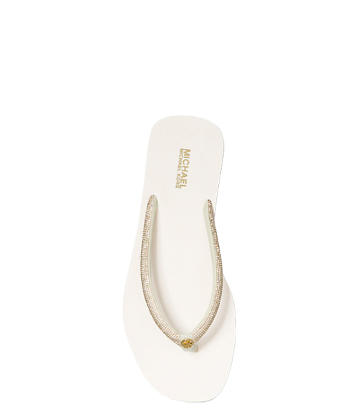 Jinx Cream Bombe HotFix Stones Poly Web Flip Flop