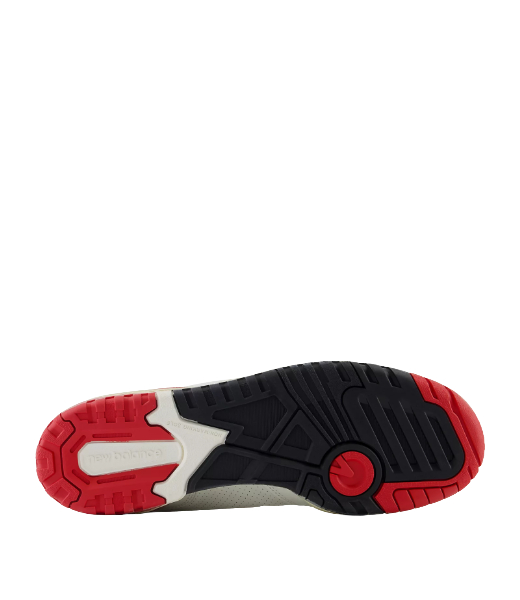 550V Medium Moyen Red White N White Leather Sneaker