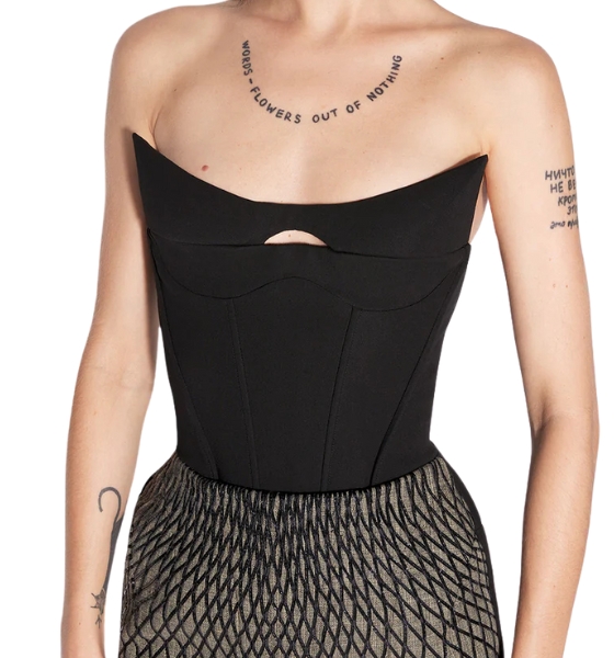Black Bustier Top