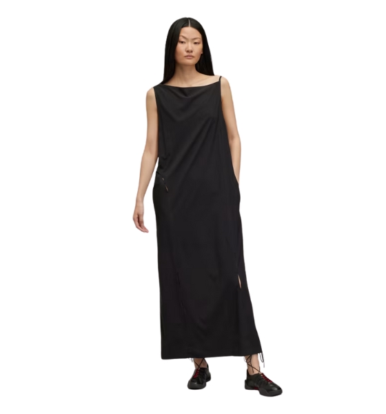 Black Y-3 Slit Dress