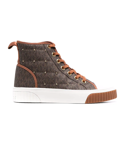 Gertie Brown Mini Logo High Top Sneaker