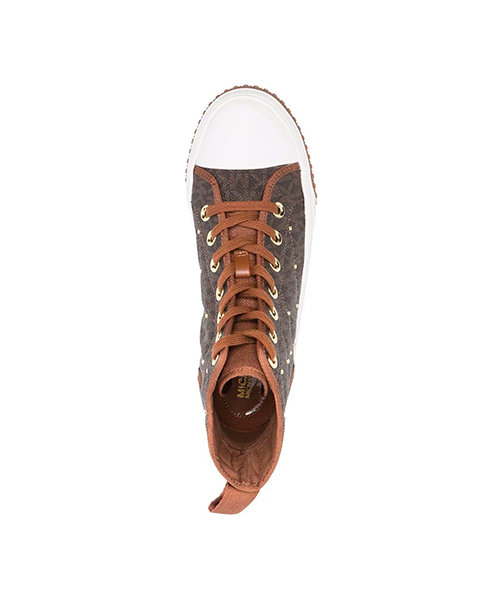 Gertie Brown Mini Logo High Top Sneaker
