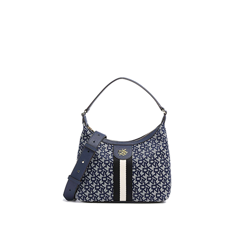 Carol Medium Navy Logo Pouchette