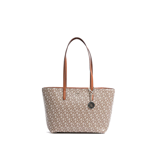 Bryant Medium Zip Brown Logo Tote