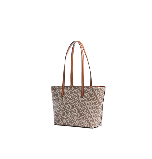 Bryant Medium Zip Brown Logo Tote
