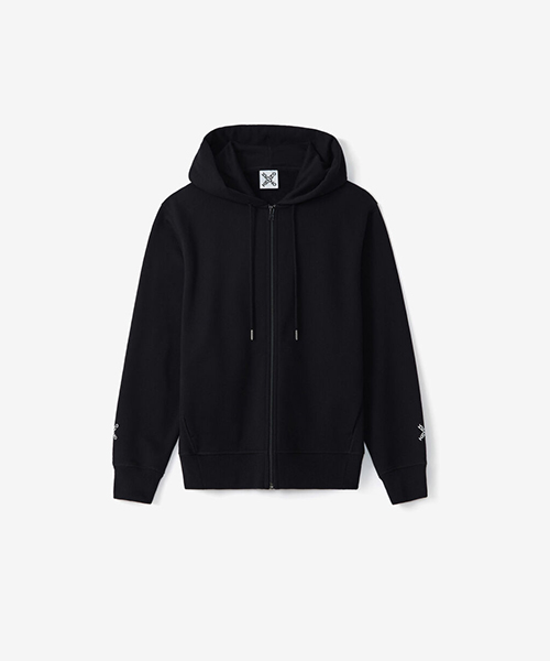 Sport 'Big X' Zipped Sweatshirt Black