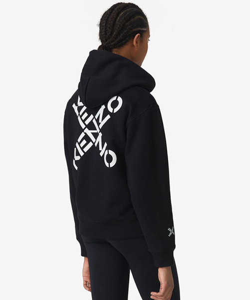 Sport 'Big X' Zipped Sweatshirt Black