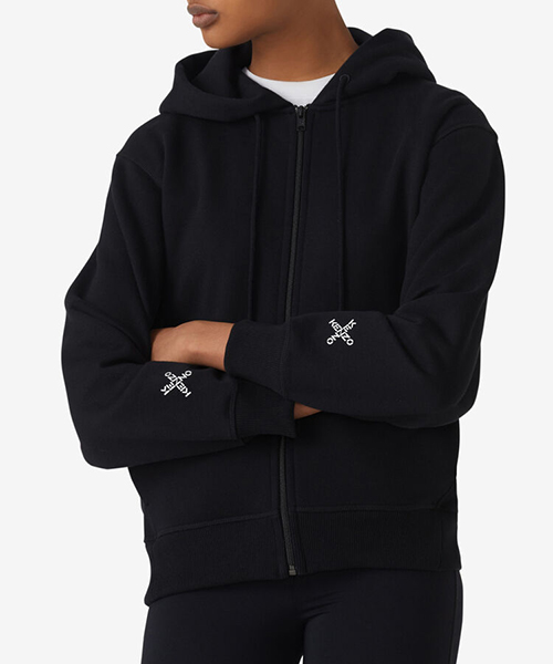 Sport 'Big X' Zipped Sweatshirt Black