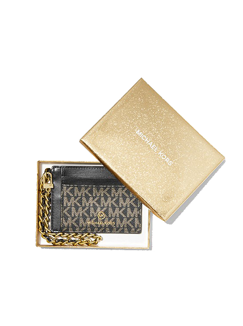 Black Gold Logo Card Holder
