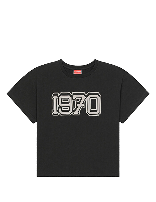 Varsity Boxy 1970 Logo Black T-Shirt