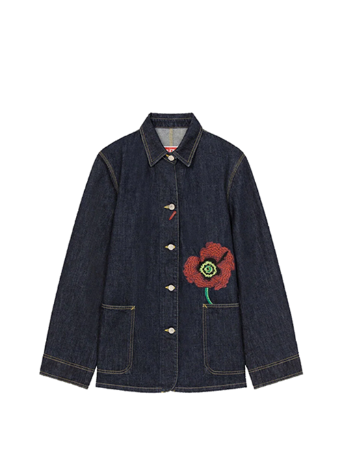 Kenzo Poppy Denim Workwear Jacket
