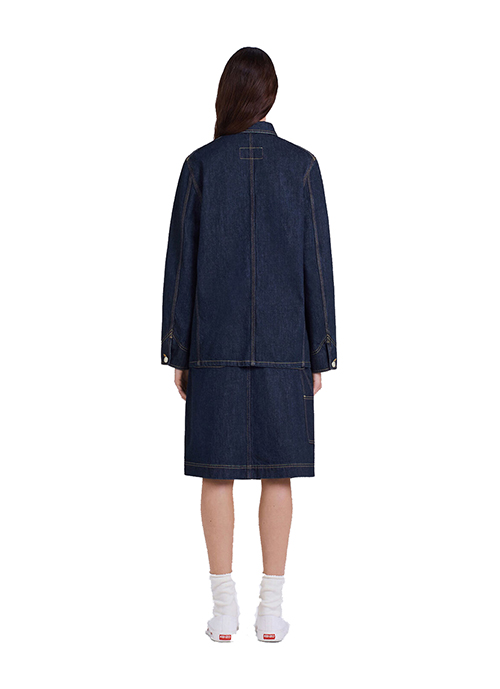 Kenzo Poppy Denim Workwear Jacket