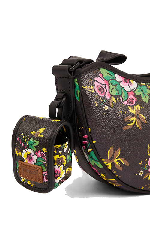 Small Floral Black Shoulder Bag