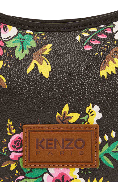Small Floral Black Shoulder Bag