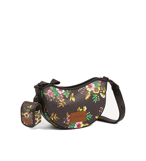Small Floral Black Shoulder Bag