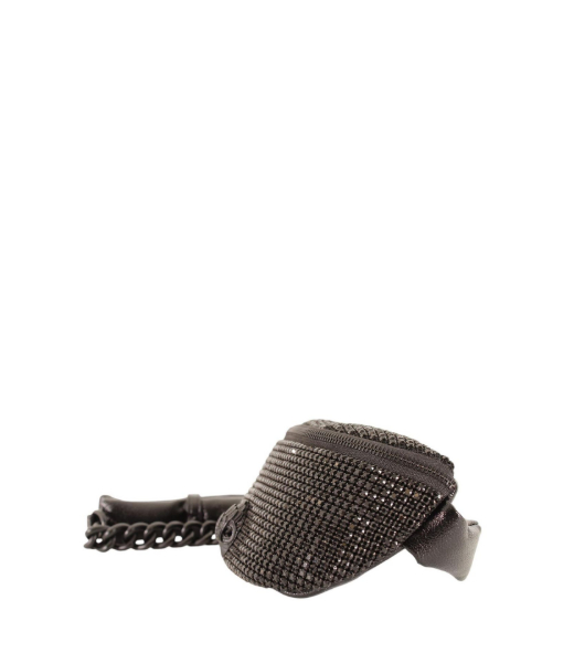 Black Rhinstones Small Party Belt Bag