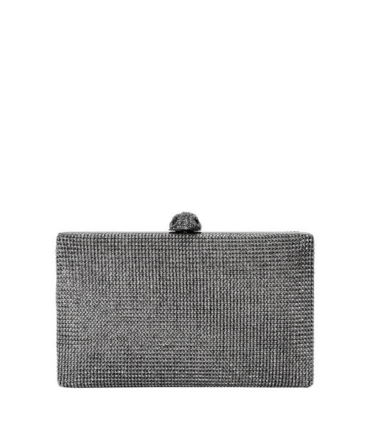 Silver Crystal Kensington Clutch Fabric