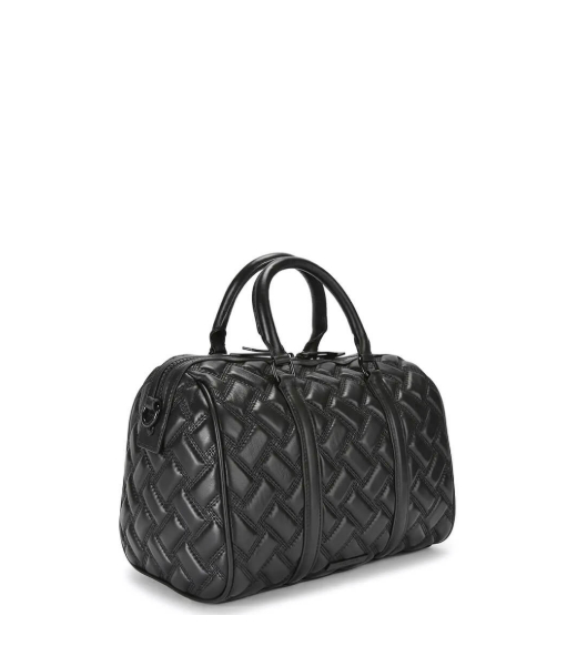 Kensington Black Boston DR Leather Satchel Bag