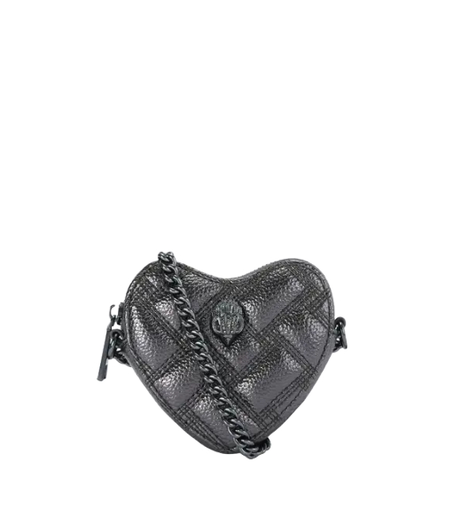 Micro Heart Crossbody DR Gunmetal synthetic