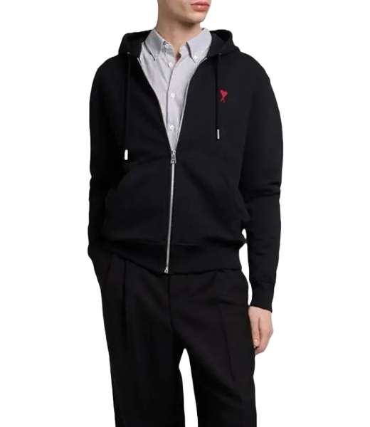 Red Ami De Coeur Zipped Hoodie