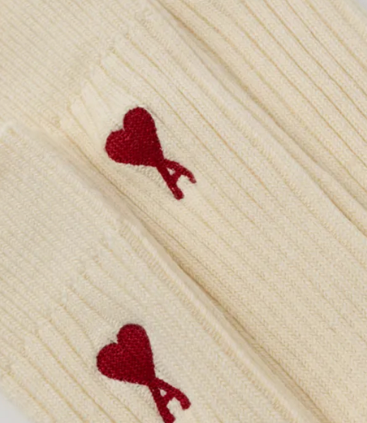 Off White Three Pack Ami De Coeur Socks