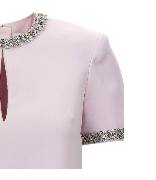 Pink Satin Empellished Top