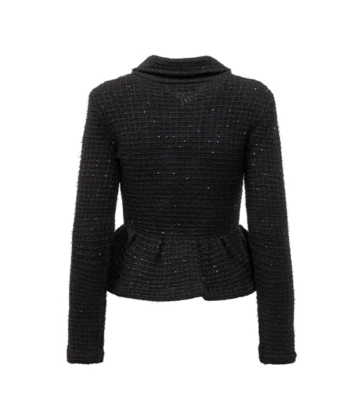 BlackTextured Knit Perlum Jacket