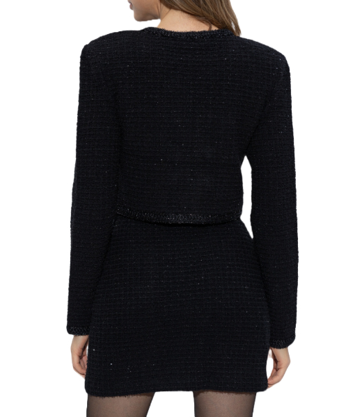 Black Textured Knit Jacket