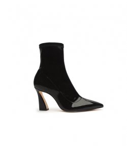 Slim Black Vernish Slim Toe Boot