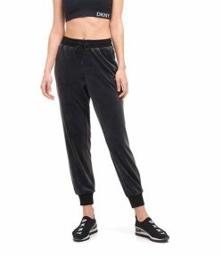 Black Velvet Track Pants