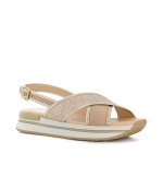 HOGAN E257 FASCE INCROCIATO LEATHER SNEAKDALS