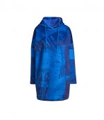 Blue Velvet Space Allover Hoodie Dress