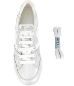 HOGAN H222 ALLACIATO H GRANDE SILVER LEATHER SNEAKER